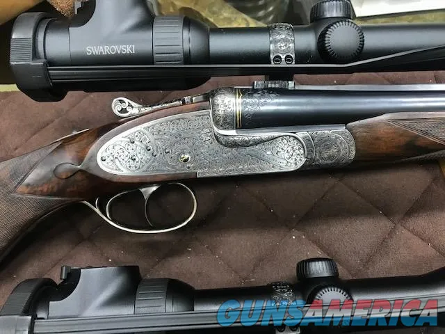 Pedro Arrizabalga Model-Double Rifle/De Luxe/Sidelock. Special Ordered 2-bbl set,375HH & 243WIN