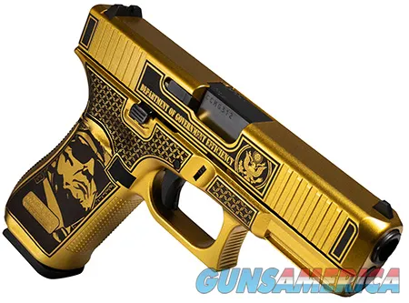 Gold Custom Engraved Glock 47 9mm Pistol