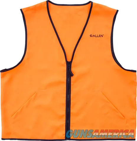 ALLEN DELUXE HUNTING VEST ORANGE LARGE 2 FRONT POCKETS