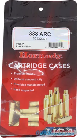 HORNADY UNPRIMED CASES 338 ARC 50PK 5BX/CS