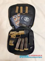 FN FNX-45 FDE Pistol with 5 Magazines