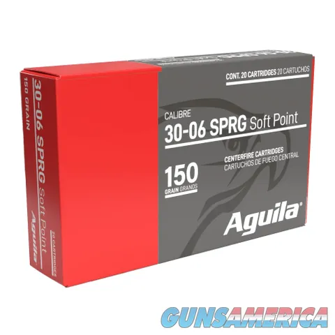 Aguila Ammunition 30-06 Springfield Rifle Ammo - 150 Grain | Soft Point | 200rd Case