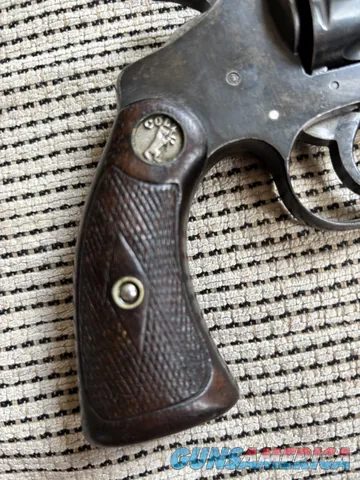 Colt Official Police .38 Special with Checkered Walnut Colt Medallion Grips