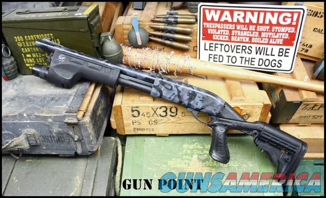 Remington 870 12G Police Magnum 14” SBS Black Multicam SureFire DSF Forend