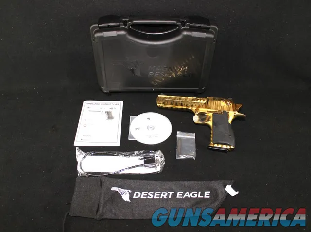 Magnum Research Desert Eagle 50AE 6” Gol...