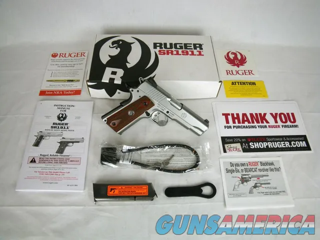 Ruger SR1911 45ACP 4.25" Stainless/Wood ...