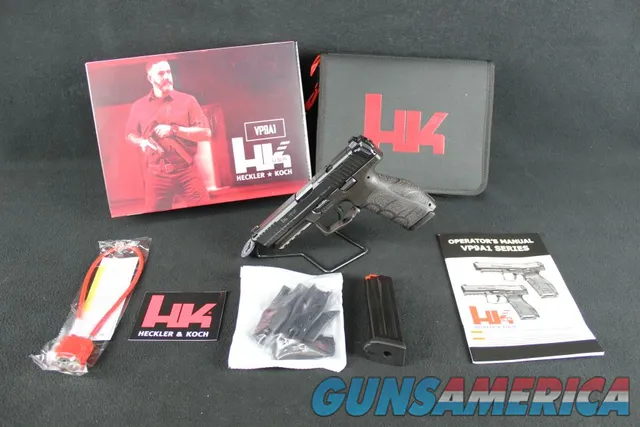HK VP9A1 F 9mm Optics Ready 15+1 4.5" Black NEW 81001065
