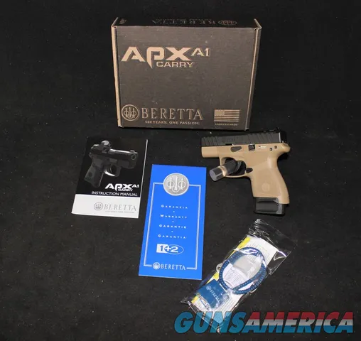 Beretta APX-A1 Carry FDE 9mm 3� NEW JAXN...