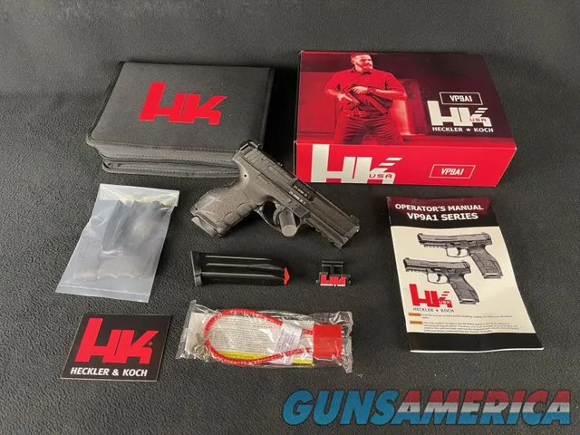 HK VP9A1 K 9mm Matte Black 4" Optic Ready NEW 81001057