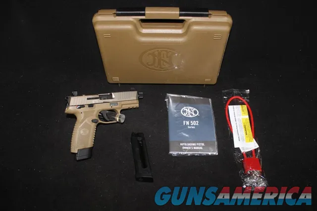 FN 502 22 LR Flat Dark Earth 4.6” NEW FDE 66-101006