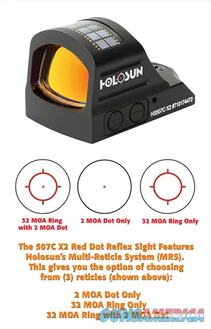 Holosun HS507C X2 MRS Multi-Reticle 2 MO...