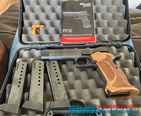 SIG Sauer P210 9mm w/ wood grips & 3 mag...