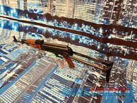 PSA AK-47 GF3 Forged Under Folding Rifle 7.62x39, 16in, Nutmeg Wood - New Old Stock