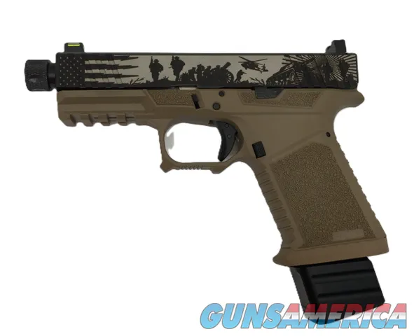 Custom-Made Glock 19 Gen 3 Clone Patriotic Themed Engraved Slide & Extended Mag