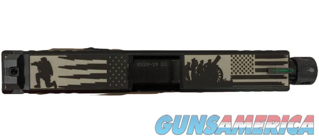 Custom-Made Glock 19 Gen 3 Clone Patriotic Themed Engraved Slide & Extended Mag